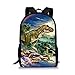 POLERO Kinderrucksack Kleiner Tagesrucksack für Kindergarten Wanderrucksack für Kinder mit Breiten und bequemen Gurten Tyrannosaurus Rex Pterodaktylus
