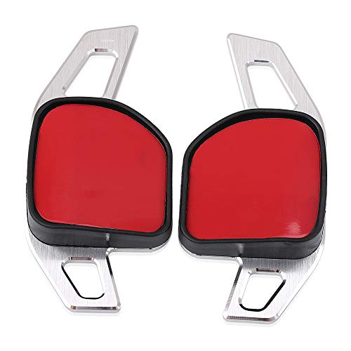 HEZHOUJI Palettes de Changement de Vitesse, palettes de Changement de Vitesse de Volant de Voiture, pour Audi A3 S3 A4 S4 B8 A5 S5 A6 S6 A8 R8 Q5 Q7 TT Dsg,Argent