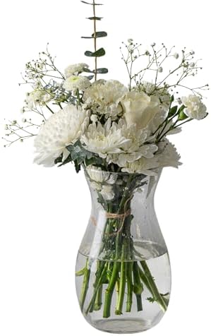 Callia Flowers - White & Green Fresh Flower Bouquet - (Standard) Hand-Tied Fresh Cut with Vase, Fresh Flowers Delivery for Birthday, Sympathy, Get Well, Floral Arrangements with Local Delivery — view 2