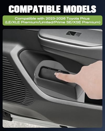 Image of (2PCS) Prius 2026 Trash Can Trash Bin for Door 2026 Prius XSE Car Door Trashcan Trash Holder for 2023-2026 Toyota Prius Accessories (LE /XLE Premium /Limited /Prime SE /XSE Premium) Driver Passenger Side