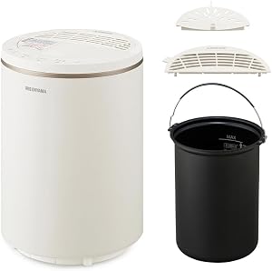 アイリスオーヤマ 加湿器 スチーム式 加湿量 600ml タンク容量 3L 2WAY給水 10畳・17畳対応 AHM-MHU60A-W ホワイト
