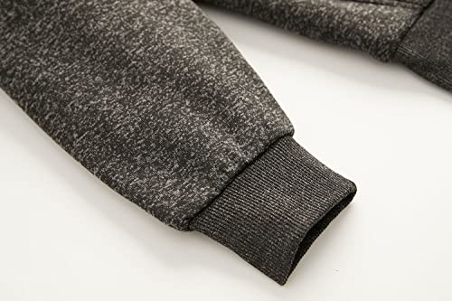 LeeHanTon Heavyweight Hoodies for Men Jackets Comfy Sherpa Lined Zip Up Hoodie Coats with Pockets Outerwear4