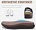 KuaiLu Mens Walking Slide Sandals Orthopedic Athletic Thick Cushion Recovery Sport Sandles Adjustable Strap Open Toe Slip On Memory Foam Slippers Comfort Plantar Fasciitis Arch Support Brown Size 9