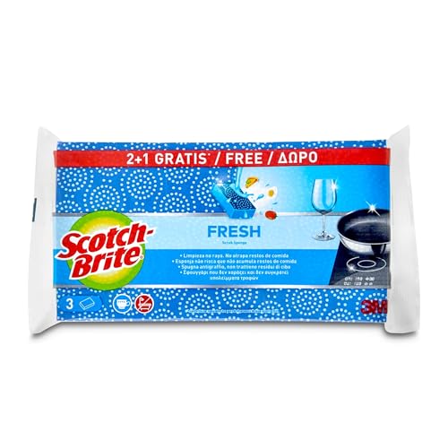 SCOTCH BRITE estropajo no raya fresh paquete 3 uds
