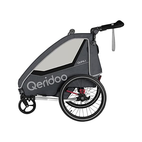 Qeridoo QUPA 1 Kinderanhänger grey – Bild 3
