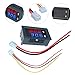 MUELODSIC Digital Voltmeter Ammeter Dual LED Display Panel Car Battery Voltage Tester Monitor Gauge with Reverse Connection Protection for Rv Motorcycle Solar Panel Random Color