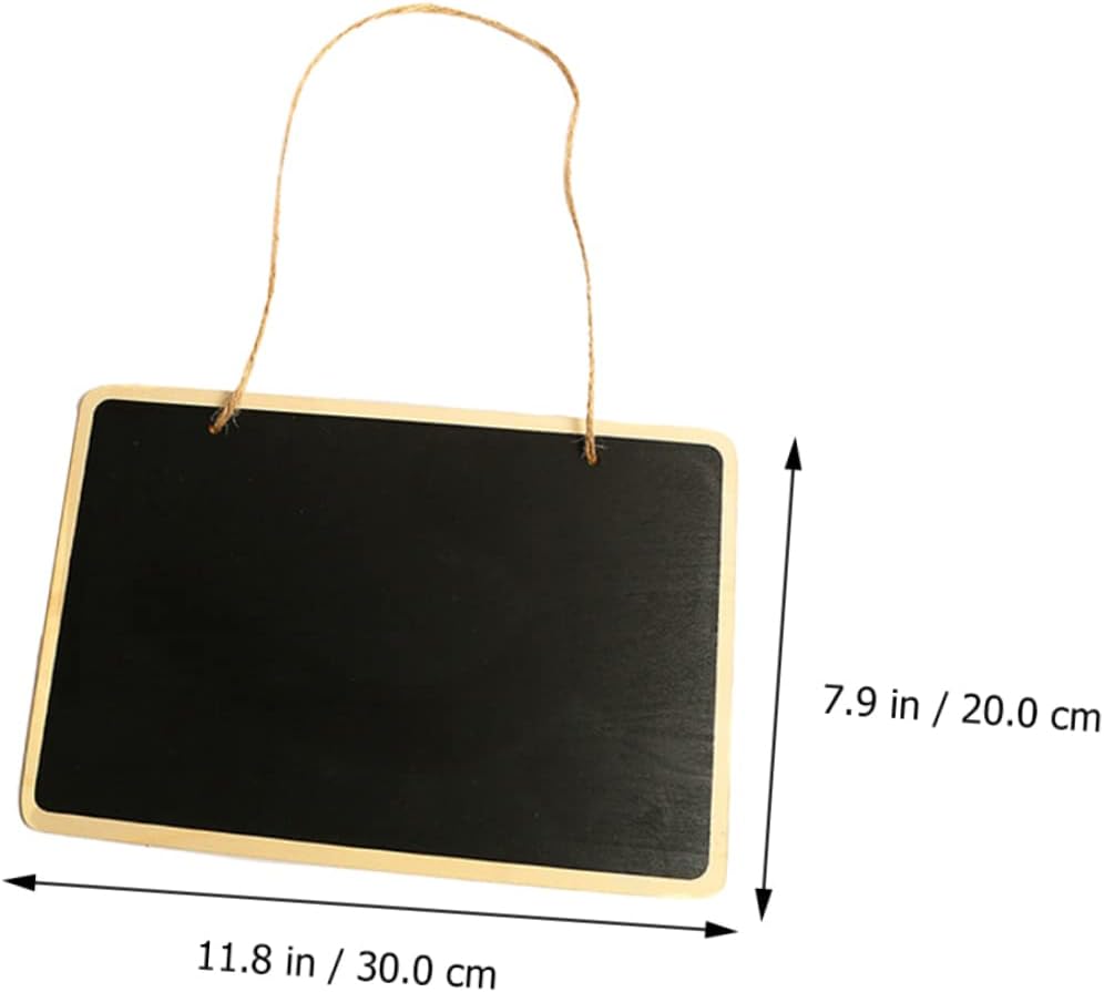Mini Hanging Blackboard 2 Pcs Wooden Sign Board Wipes Clean