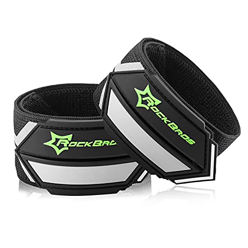 ROCKBROS 2PCS Bandas Ajustables para Perneras de Pantalón Reflectantes, Accesorio de Ciclismo