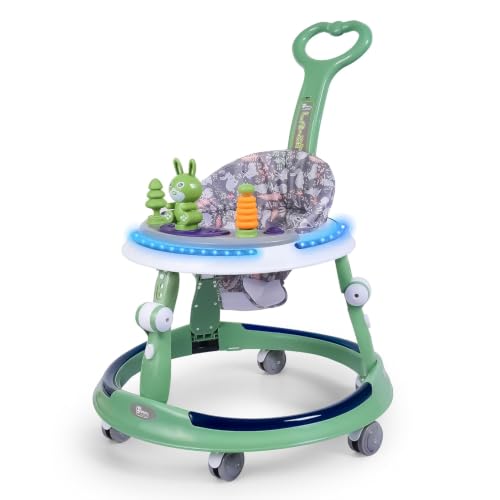 Image of Baby Walker for 6 to 24 Months | 7 Level Height Adjustment Walker with Switchable Food & Musical Toy Tray /Advanced Baby Activity Walker
