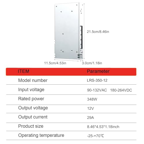 Image of LRS-350-12 350W Single Output Switching Power Supply 12V 29A, 90-132 /180-264VAC Input, Industrial Grade, UL Certified, for Automation, Control Systems