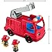 Fisher-Price Little People Toddler Toy Fire Truck Musical Push-Along Vehicle with 2 Figures for Pretend Play Ages 1+ Years