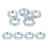 PATIKIL M16x1.5x8mm Steel Hex Nuts, 10Pcs Metric Fine Thread Carbon Steel Finished Hardware Screw Nuts Fasteners for Machinery Manufacturing Industrial Use, 22mm Width Blue White Zinc