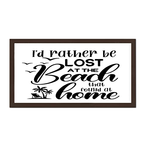 Panneau décoratif rustique et plaque en bois vieilli de plage 30x55 cm pour salon