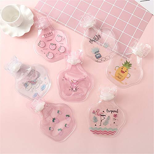 Qiong YaoTIAN Handwärmer 1 Ps Netter Flamingo Einhorn Erdbeere Kaktus Muster Keep Cool Kawaii Chic Handwärmer tragbare Hot-Wasser-Beutel-Flaschen (Color : Randomly Send)