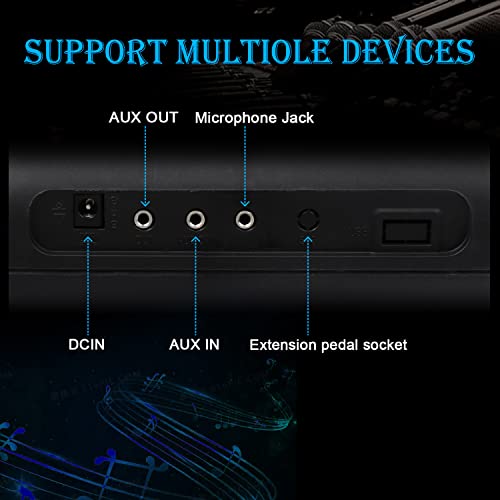 61 Key Keyboard Piano,2023 New Piano Keyboard, Electronic Digital Piano With Built-In Two Speaker Microphone,One Sheet Stand, Portable Keyboard Gift For Beginners Learning - Black #TOP4