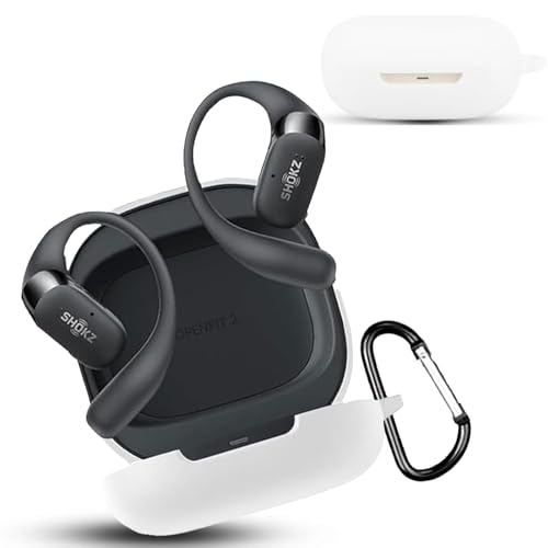 CIOODDW openfit 2 �P�[�X �Ή� shokz openfit2 �t��V���R�� �J�o�[�p �S�ʕی� �[�d LED���C�g�������� �ϏՌ� �L�Y�h�~ �h�� �h�o �����h�~ ������� ���C�����X�[�d�Ή� �P�[�X�i�z���C�g�j