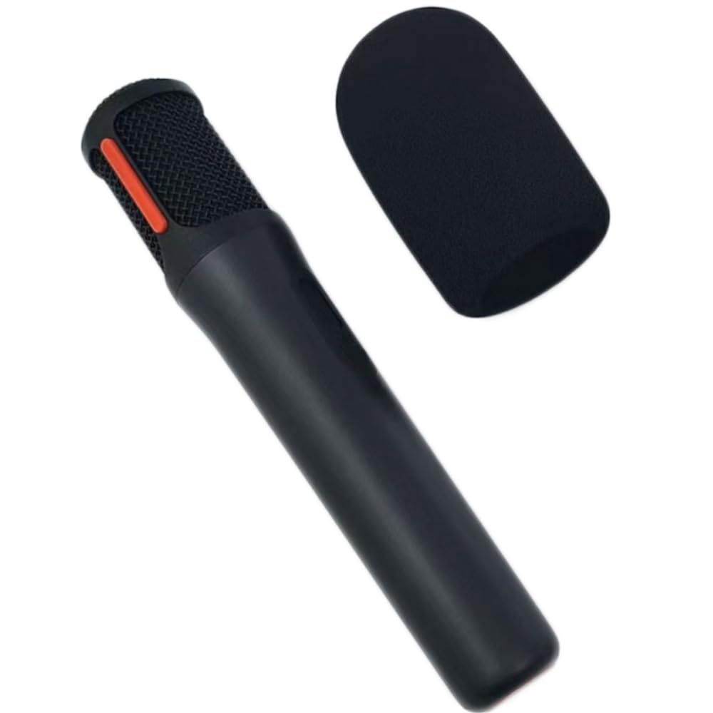 Pare-vent pour microphone sans fil à main pour JBL PartyBox Encore 2 / Encore Wireless Mic, pare-vent anti-salive, housse en mousse lavable (noir)