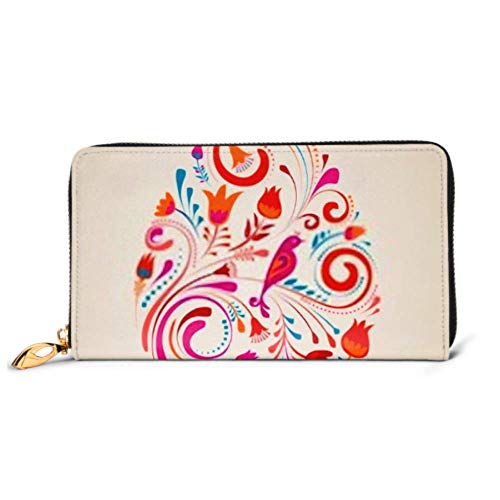 Preisvergleich Produktbild JHGFG Mode Handtasche Reißverschluss Brieftasche Blumen Osterei Hintergrund Telefon Clutch Geldbörse Abendkupplung Blocking Leder Brieftasche Multi Card Organizer
