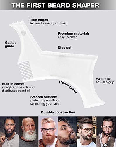Men's Transparent Beard Shaping Template