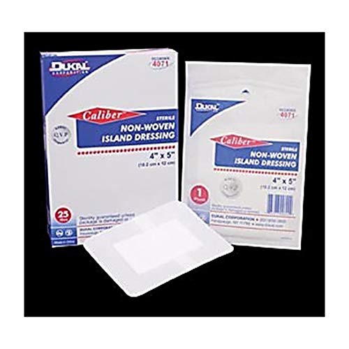 Dukal DUK 4075 Non-Woven Island Dressing, Sterile, 4