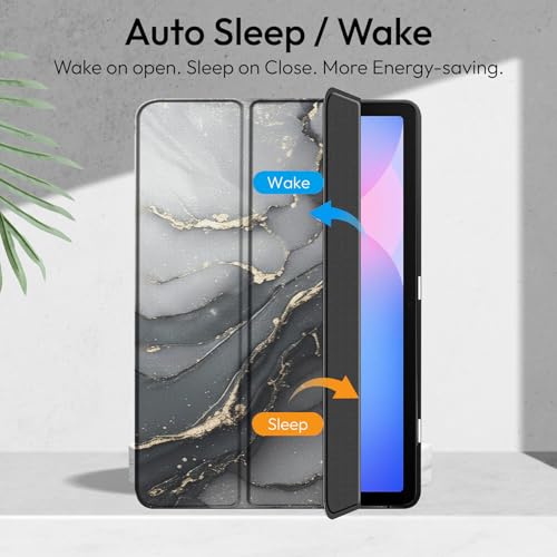 Image of Robustrion Cover for Samsung Galaxy Tab S10 Lite 10.9 inch / Tab S9 FE /Tab S10 FE /Tab S9 11 inch with [S Pen Holder],Flip Case for Samsung Tab S10 Lite /S10 /S9 FE Tablet Cover [Auto Sleep Wake] - Ocean Black