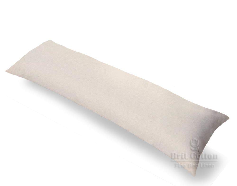 Brit Linen T168 Soft Bolster Pillow Case Pregnancy Maternity Orthopedic Support Cover Cream 3FT LENGTH
