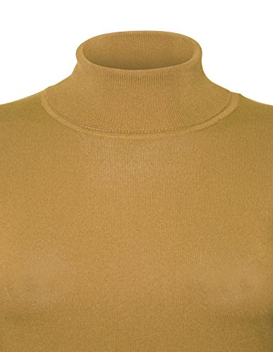 Image of Cielo Womens Solid Basic Stretch Turtleneck Pullover Knit Sweater
