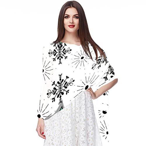 Hijab mousseline de soie écharpe de Noël femme foulard fin longue