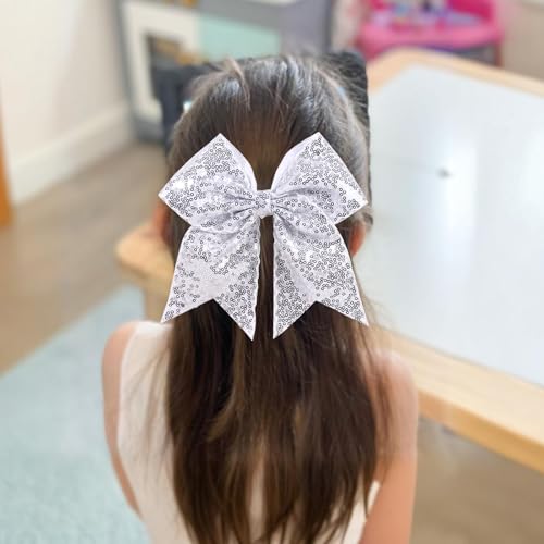 Pinza para cabello con lazo grande y brillo 7 pulgadas miniatura 2