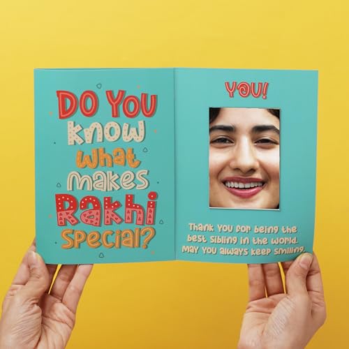 Image of Oye Happy Expressive Rakhi Mirror Card Thoughtful Rakshabandhan Gift For Sister /Behen /Didi,Valentine's Day