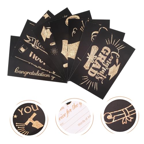 Lurrose Cartão De Conselhos De Formatura 8 Folhas Cartão De Desejos Para Cartões De Festa De Formatu