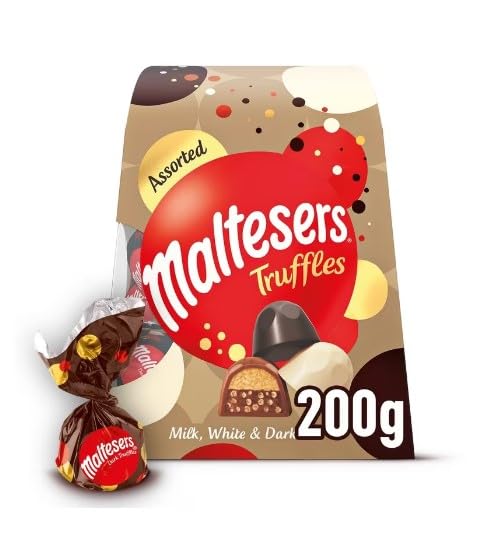 Maltesers - Caja de regalo de trufas de chocolate surtidas, 200 g, deliciosas y retorcidas, cesta de regalo para cumpleaños, Navidad, vendido por Kidzbuzz