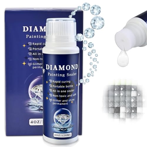 Cieex Diamond Art Sealer with Applicable Sponge Head Diamond Painting Accessories for Fixing and Diamonds Shine Permanently Jigsaw Glue Alternative (1 Bottle)