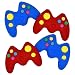 Gift Boutique Game Controller Erasers 36 Pack Blue and Red 3D Remote Control Game Handle Shaped Eraser for Kids Video Gaming Birthday Party Supplies Favors Decorations