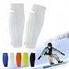 Protection Tibia Ski, Protege Tibia Ski, Chaussette Protege Tibias, protège-Tibias Respirants et antidérapants, Protège Tibias Anti Chocs Professionnels pour (protège Tibia, Blanc, M)