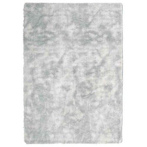 Tapis shaggy à poils longs premium Navara en polyester robuste gris - 2