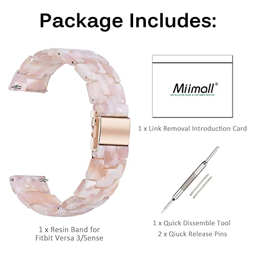 Bracelet de rechange Fitbit Versa 3 léger fermoir acier inoxydable - 7
