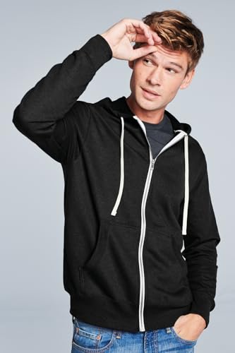 Apparel Globe Perfect Tri French Terry Full-Zip Hoodie, Soft Cotton Blend Lightweight Zip Sweatshirt with Pockets4