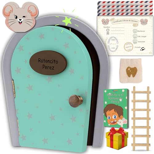 HOMYKIDS® Puerta Ratoncito Perez Magica que se Abre y BRILLA | Cuento GRATIS | Certificados Originales | Puerta Raton Perez de la Casita del Ratoncito Perez | Idea Regalo con Cajita Dientes HOMYKIDS® Puerta Ratoncito Perez Magica que se Abre y BRILLA | Cuento GRATIS | Certificados Originales | Puerta Raton Perez de la Casita del Ratoncito Perez | Idea Regalo con Cajita Dientes