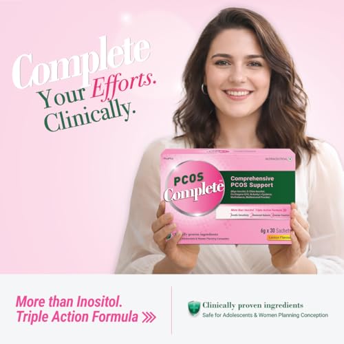 Image of PCOS Complete | Myo-Inositol 2000mg, D-Chiro Inositol (40:1), NAC, CoQ10 | Weight Management, Hormonal Balance, Period Cycle, Skin & Hair | PCOS Supplement & PCOS Drink for Women | Pack of 2 | 30 X 2 Sachets |