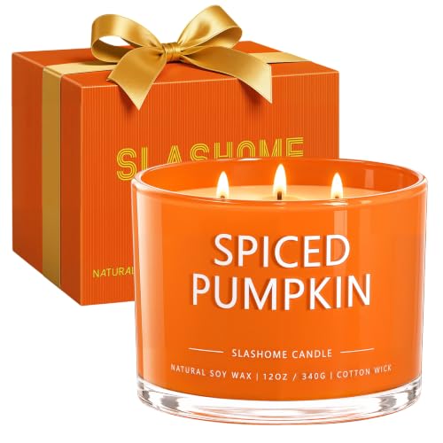 Pumpkin Spice Luxury 3 Wick Soy Candle 12 Oz