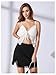 MakeMeChic Women's Lace Trim Mini Skirt Split Hem Bodycon Short Party Club Skirts Black X-Large