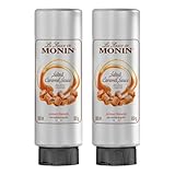 Premium Salted Caramel sauce | 2 x Monin Salted Caramel Sauce 500ml for Mochas, Coffee, Chocolate, Dessert Sauce, ice cream topping and more
