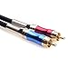 Tisino DISINO Dual RCA to XLR Male Y Splitter Patch Cable, Unbalanced 2 RCA/Phono Plug to 1 XLR Splitter Duplicator Lead Y-Cable Adapter -5feet/1.5m