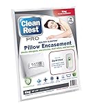 Clean Rest Pro Waterproof, Allergy and Bed Bug Blocking Pillow Encasement, King