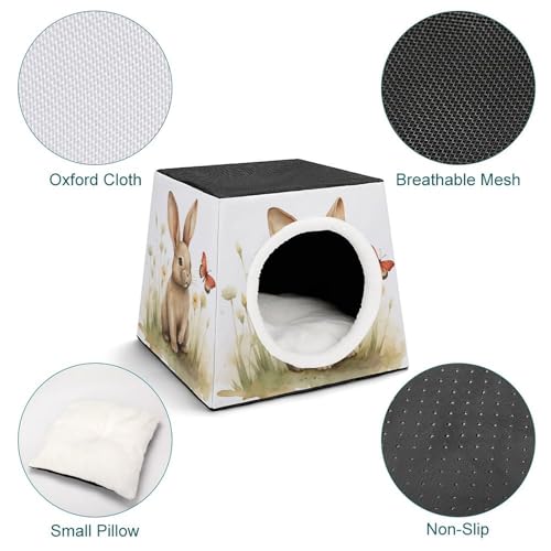 Nichoir capsule spatiale pour lapin et chat de petite taille
