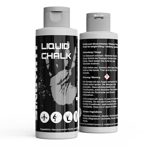 SINOVATI Liquid Chalk Gym Flüssig-Kreide Sport | geeignet als Chalk Bouldern, Magnesium Klettern, Kreide Gym, Magnesia Turnen, oder Pole Dance Grip | Alternative zu Chalk Block, Lang Haltend