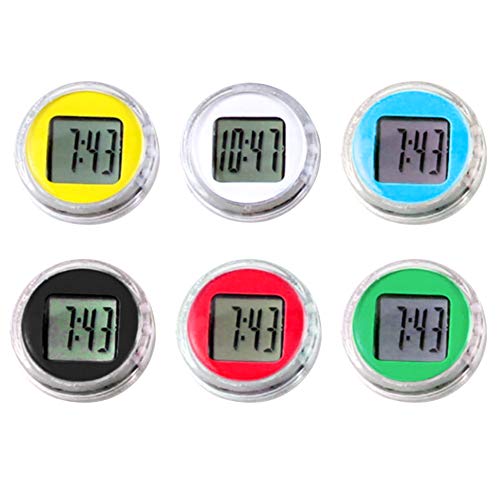 Scgtpapadc Waterproof Mini Motorcycle Bike Clock Sticky Digital Display Watch Office Decor Black #TOP1
