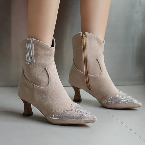 Bottines en strass de créateur avec talon aiguille géométrique