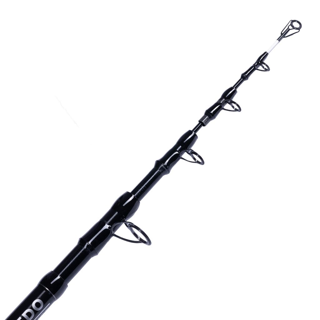 Alcedo Poseidonia Tele Surf Canna da Surfcasting Telescopica 4,20 m in Carbonio – Azione 150 g o 180 g – Anelli K Doppio Ponte, Vettino in Carbonio Pieno e Portamulinello a Vite